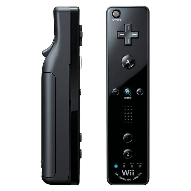 Trillen Zus achtergrond Restored Nintendo Wii Remote Motion Plus - Black (Refurbished) - Walmart.com