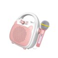 thumbnail image 2 of Vogacara Máquina de cantar inalámbrica para niños, micrófono de Karaoke, compatible con Bluetooth, música para niños pequeños, luz LED, regalo, Juguetes Educativos Rosa Vogacara FN003436-01, 2 of 6