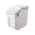 thumbnail image 1 of Pet Food Storage Container Moistureproof Mothproof Roller Base Sealed Nonslip Anti-skid Transparent Lid Solid Color Box Case Accessories Grey 15kg, 1 of 9