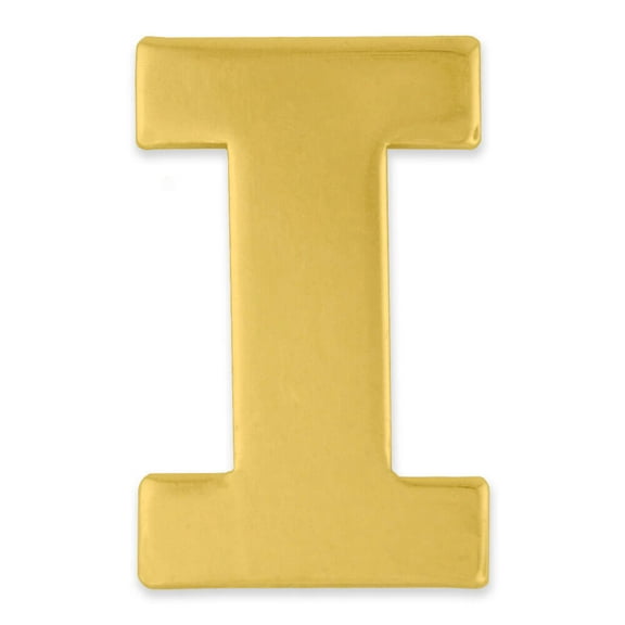 PinMart's Gold Plated Alphabet Letter I Lapel Pin