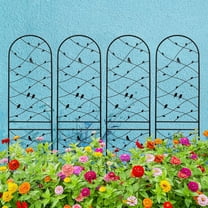 4 Pack Metal Garden Trellis Bird Decor, 86.7"H x 19.7"L Rustproof Trellis for Climbing Plants Outdoor Flower Support