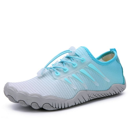 

ONTNO Men s Water Shoes Comfortable Water Shoes Quick Dry Swimming Diving Surfing Women s Water Shoes Couple Non-Slip Upstream Stream Shoes Blue
