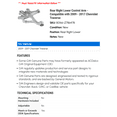 thumbnail image 2 of Rear Right Lower Control Arm - Compatible with 2009 - 2017 Chevy Traverse 2010 2011 2012 2013 2014 2015 2016, 2 of 2