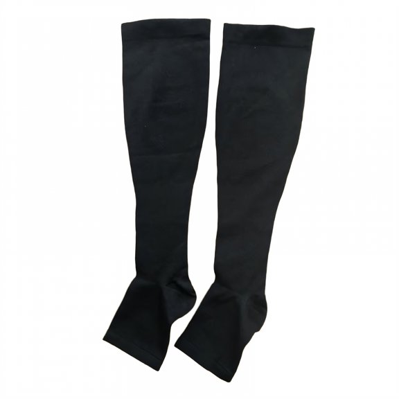 AUQ Compression Socks,Long Tube Coverage Design Compression Socks Men,High Elastic Material Compression Stockings for Women,Black,S/M