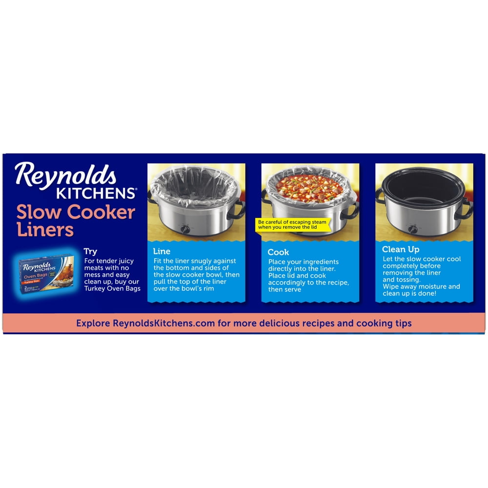 Cooking More? Try Reynolds Kitchens® Slow Cooker Liners for Easy Cleanup 
