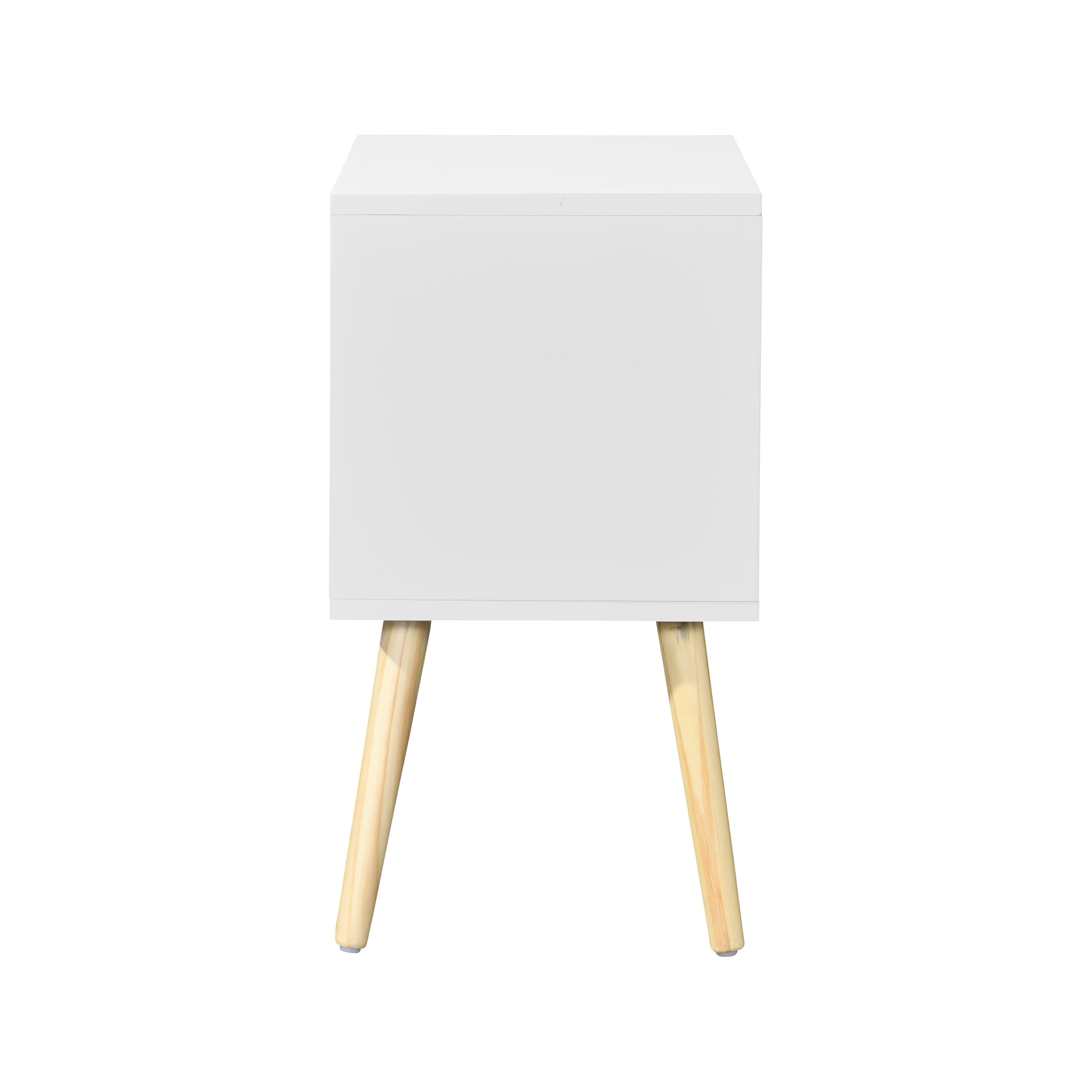 Resenkos Side Table with 2 Drawer and Rubber Wood Legs,Modern Storage Cabinet for Bedroom Living Room,White Resenkos Side Table with 2 Drawer and Rubber Wood Legs,Modern Storage Cabinet for Bedroom Living Room,White