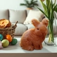 thumbnail image 5 of Luoshdecor Flocked Bunny Easter Decorations,Artificial Brown Moss Rabbit Sculpture Easter Decoration Party Gifts Table Graden Home Decoration, 5 of 7