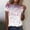 (Fashion 21)Multicolor, variant on Women's Independence Day Printed Blouse Summer Crew Neck Short Sleeve Relaxed Fit Daily Top Soft Skin Friendly Blouse