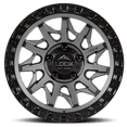 thumbnail image 2 of 17x9 Lock Off-Road Lunatic Matte Grey With Matte Black Ring Wheel 8x180 (1mm), 2 of 3