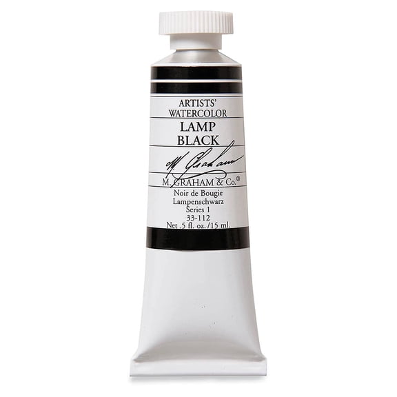 M. Graham Artists' Watercolor - Lamp Black, 15 ml tube