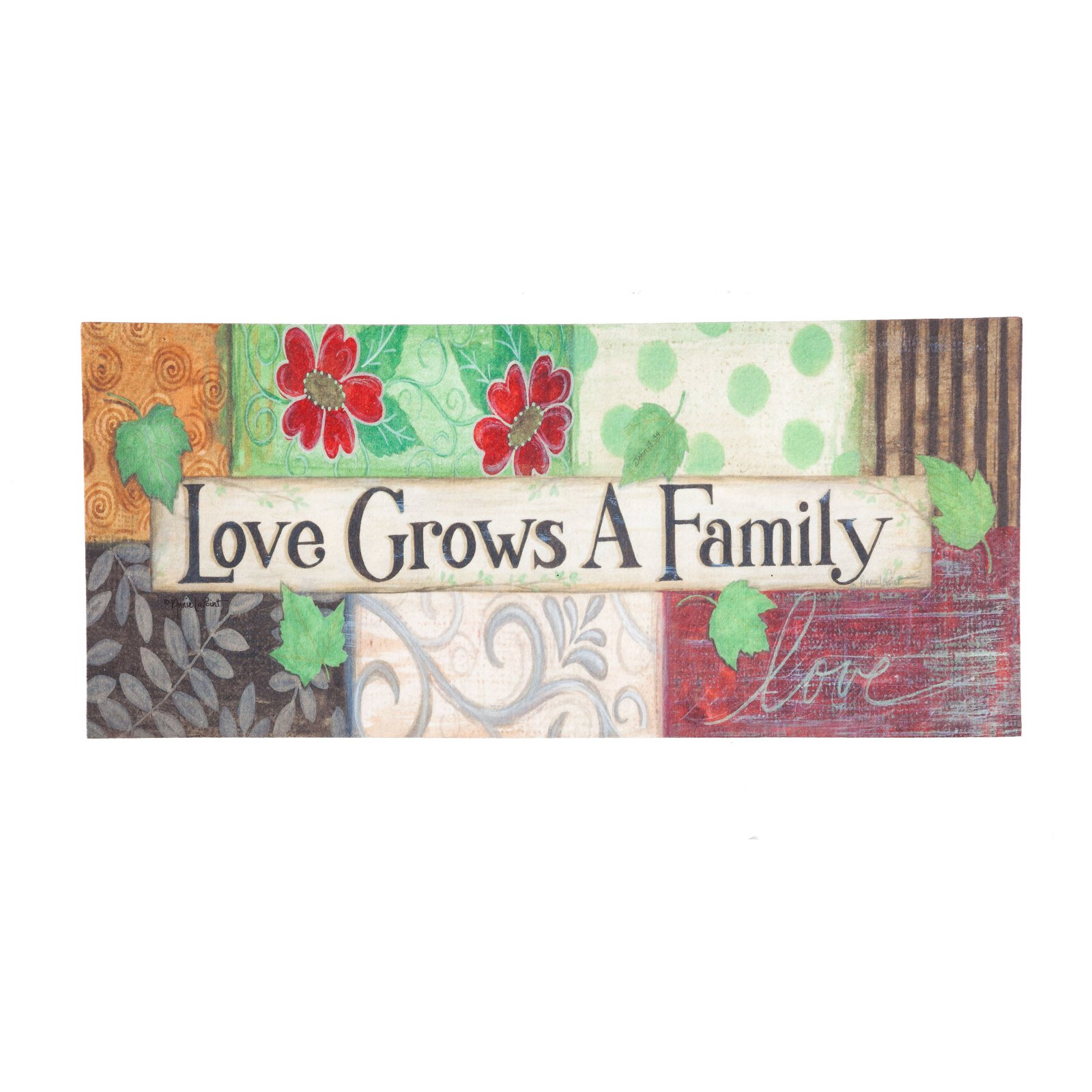 Evergreen Flag Sassafras Love Grows a Family Switch Mat Insert