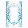 thumbnail image 5 of Metal Light Switch Plate Cover Mandala Teal Flower Tile Pattern MDL101, 5 of 13