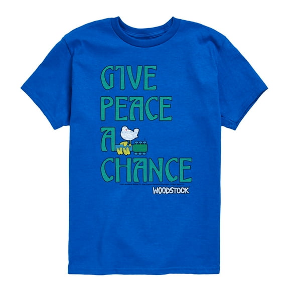 Woodstock - Give Peace A Chance - Toddler & Youth Short Sleeve Graphic T-Shirt
