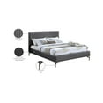 thumbnail image 2 of Meridian Furniture Gallo Dark Grey Vegan Leather Queen Bed, 2 of 9