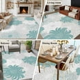 thumbnail image 5 of Turquoise White Floral Area Rug 5x8 FT, Non Slip Bedroom Throw Carpet, Elegant Chrysanthemum Farmhouse Washable Soft Floor Carpet Non-Shedding Rug for Living Room Nursery Dorm Office, 5 of 9