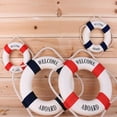 thumbnail image 3 of Hanging Lifebuoy Home Decor Lifebuoy Life Ring Wall Hanging Decorative 35cm, 3 of 6