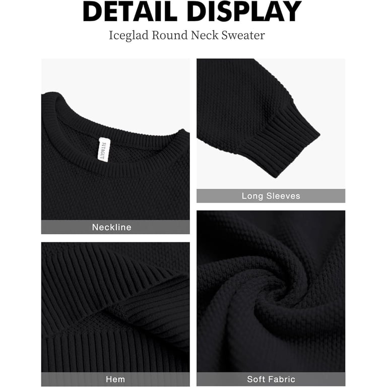 Iceglad Men's Classic Crewneck Pullover Sweater photo 3