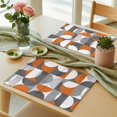 thumbnail image 3 of Mid Century Geometric Placemats Set of 6 Abstract Modern Orange Place Mats Table Mats Kitchen Dining Home Outdoor Party Table Decoration, 3 of 9