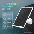 thumbnail image 3 of Cargador de Panel Solar de 10W 5V para Cámaras de Seguridad Exteriores, Cámaras con Batería Recargable, IP65 A Prueba de Agua, Micro-USB, 3 of 6