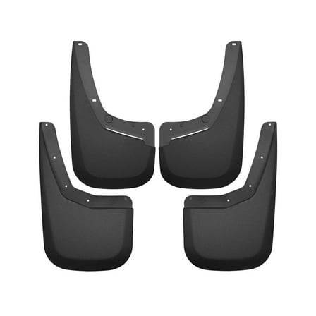 Husky Liners Custom Front/Rear Mud Guards Fit 07-13 Silverado 1500; 07-14 2500/3500 w/o Flares Black