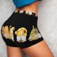 thumbnail image 4 of Balery Hello Spring Sunflower Gnomes Pantalones cortos de entrenamiento estampados para mujer, sin costuras, ajustados, para gimnasio, yoga, correr, deportes, ejercicio activo, fitness.-Medium, 4 of 8