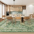 thumbnail image 7 of Noahas 6x9 Area Rugs for Living Room, Machine Washable Vintage Rug, Non-Slip Low Pile Throw Rugs with Rubber Backing Washable Carpet for Bedroom Dining Room Kitchen Home Decor, Green, 7 of 7