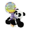 Get Well Soon Balloon Gift with Plush Panda | Stuffed Animal Panda Bear, Colorful Balloon, Assorted Candy in Acrylic Case | Cheer Up a Friend or Loved One with this Gift