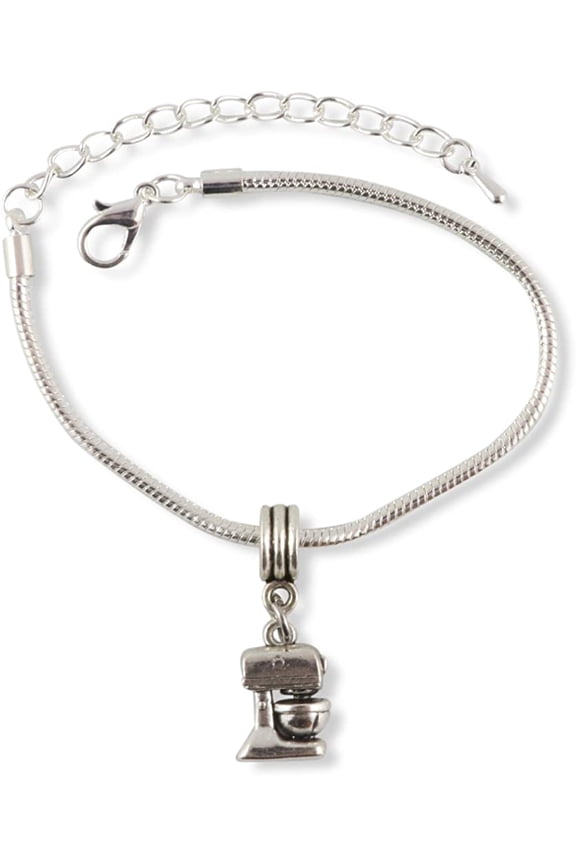 Food Processor Mix Master Snake Chain Charm Bracelet