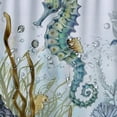 thumbnail image 5 of Orinice  Nautical Shower Curtain Coral Seashell Beach Shower Curtains for Bathroom Decor Under The Sea Themed Bathroom Shower Washable Durable Fabric Shower Curtains  36x72, 5 of 7