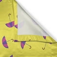 thumbnail image 3 of Ambesonne Umbrella Kitchen Curtains, Rain Accessory Pattern, 55"x45", Yellow and Violet, 3 of 3