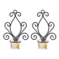 thumbnail image 3 of Set of 2 Iron Angel Wall Candle Holders Tealight Holders 19.5 cm High Perfect Gift for Spa Aromatherapy, 3 of 5