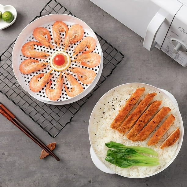 Recipiente especial para horno microondas, vaporizador de arroz multicapa, calentamiento rápido, bollos al vapor, albóndigas, vaporera grande de plástico