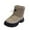 Khaki, variant on Girls Boys Winter Snow Boots Adjustable Drawstring Hook and Loop Straps Waterproof Outdoor Booties