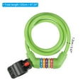 thumbnail image 2 of Uxcell 1.2M Bike Lock Cable, 5 Digit Resettable Combination Anti Theft for Motorcycles and Bicycles, Green, 2 of 5