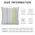 thumbnail image 5 of Creowell  Pastel Throw Pillow Cushion Cover, Vertically Striped Pattern Different Colored Straight Lines Classical Old Fashioned, Decorative Square Accent Pillow Case,Pastel Colors, 5 of 5