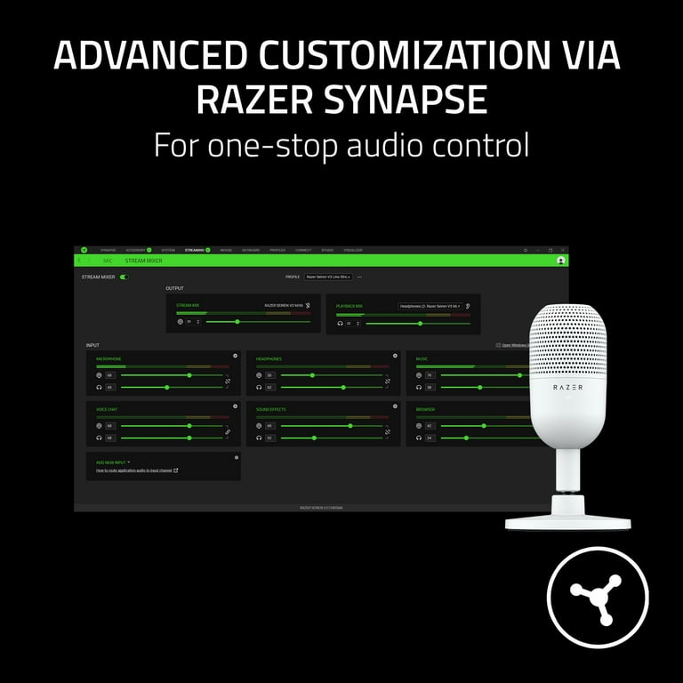 Razer Seiren V3 Mini Ultra-Compact USB Microphone, Tap to Razer Seiren V3 Mini Ultra-Compact USB Microphone, Tap to