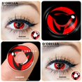thumbnail image 3 of Lentes de contacto coloridos para Halloween, lentes de Ojos de Anime, Cosplay, multicolor, rojo, 2 piezas, 3 of 4