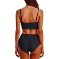 thumbnail image 3 of WILLBEST Traje de Baño de Mujer Traje de Baño de Dos Piezas Bikini Sexy Con Espalda Abierta Plisada de Color Sólido Para Mujer, 3 of 8