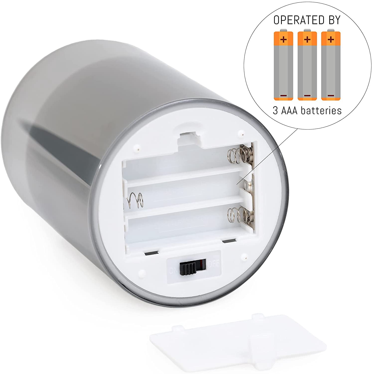 LED METALLIC MIRRORED GLASS FLICKERING FLAMELESS CANDLES - SET OF 3 (4" 5" 6") WITH REMOTE CONTROL