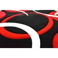 thumbnail image 6 of Premium Hand Carved Abstract Modern Rug Contemporary Colorful Thick Carpet Design 1062 (6'6"x6'6" Round,Red), 6 of 9