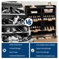 thumbnail image 4 of EDTara Armoire à Chaussures Mince, Organisateur Cannelé à 4 Tiroirs Rabattables avec Compartiments et Pieds Réglables, Rangement Caché pour Entrée, Couloir Ou Salon, 4 of 7