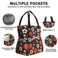 thumbnail image 3 of Baseball Football Pattern Drawstring Lunch Bag Women - Drawstring Lunch Bag Insulated for Work Office - Stain-Resistant Large Lunchbags for Women with Multi-Pockets, 3 of 6