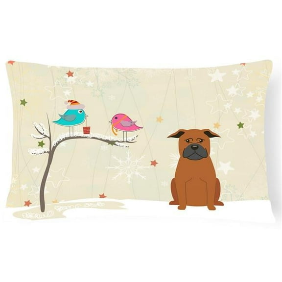 Carolines Treasures BB2583PW1216 Christmas Presents between Friends Chinese Chongqing Dog Canvas Fabric Decorative