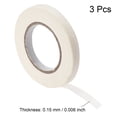 thumbnail image 3 of Uxcell 3Pcs 10mm 0.4 inch Wide 20m 21 Yards Masking Tape Painters Tape Rolls White, 3 of 5