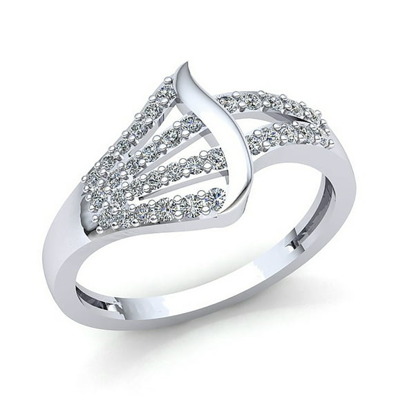 0.75ct Round Not Enhanced Ladies Accents Anniversary Wedding Band Solid 14K Rose, White or Yellow Gold GH SI1