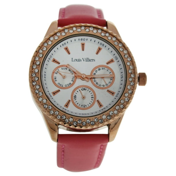 Pink leather watch deals