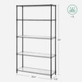 thumbnail image 2 of Garage Shelving, 5 Tier Wire Shelving Unit, Kitchen Storage Rack with Adjustable Shelves, Garage, Black, 2 of 9