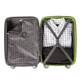 Gabbiano Hola Collection 3 Piece Expandable Hardside Spinner Luggage Set Green