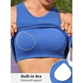 thumbnail image 5 of Womens Workout Tank Tops Seamless Built in Bra Sports Top Crew Neck Yoga Running Tops, 5 of 7