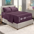 thumbnail image 2 of Juego de sábanas Hearth & Harbor Luxury Soft Cal King Eggplant, 2 of 8